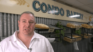Ben Fitzgerald from the Condo Bakery discussing the business’s reputation, history and a little about how the building appears to be haunted on The Food Dude. The series will air on 7Mate from 27 March, 2021. Image Credit: The Food Dude.
