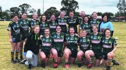 The League Tag girls with their coach Adam Hall (Back row, 3rd right) at the last game where they came 5th. Image Credit: Contributed.