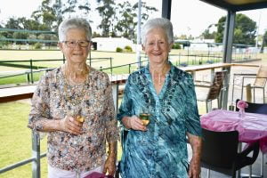 Dawn Jones and Pam Nicholl enjoyed the UHA Melbourne Cup High Tea at the Condobolin Sports Club.