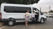 EO of Western Plains Regional Development (WPRD) Jess Loftus and Chairperson of WPRD, Kathy Parnaby took delivery of the new 12-seater Youth Bus last week. Image Credit: Anne Coffey.
