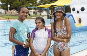  Indi Dodds, Amelia Pearson and Racquel Read had fun at the Pool.