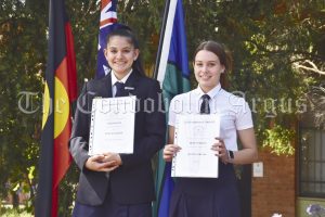 Kiara Harris and Billie O'Bryan received First In Course - HSC Preliminary Awards. Image Credit: Melissa Blewitt.