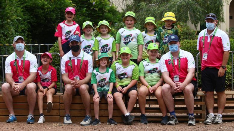 Condobolin youth were among Junior Cricketers from Regional NSW and ACT to feature during Women’s Ashes Test at Manuka Oval in Canberra on Friday, 28 January. Image Credit: Condobolin Junior Cricket Association Facebook Page.