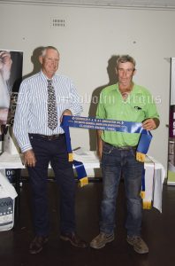 Condobolin PAH and I Association President Jeff Kirk with Tom Kirk who was the recipient of the Gordon McMaster Classer’s Award. Image Credit: Kathy Parnaby.
