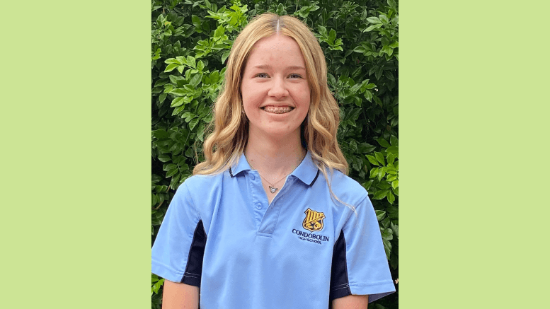 Condobolin High School’s Emily Wood has been selected as one of a very small number of students around the world to receive a 50 per cent Scholarship to attend a summer school program at Cambridge University in July/ August this year. Image Credit: Condobolin High School Facebook Page.