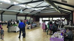 300 people braved the damp to attend the markets which had a variety of goodies and products for sale.