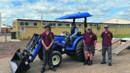 During the first week back, the school’s new tractor from MacPherson’s arrived.