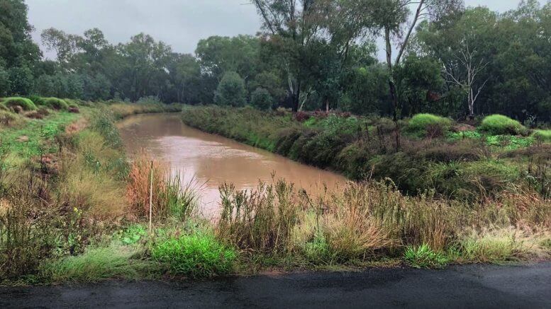 The Albert Priest Channel, which connects Nyngan to the Macquarie River. Image Credit: Graeme Bourke