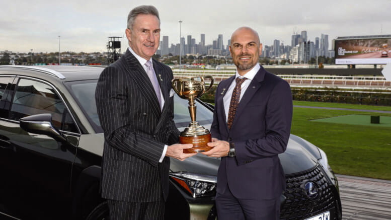 Victoria Race Club's Chairman, Neil Wilson and Lexus Chief Executive John Pappas