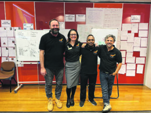 The Stronger Smarter Insitute workers, Rodney Groves, Tullamore Central School's Principal, Ms Kelly Jesser, Programme Coordinator, Ken Weatherall and Programme Coordinator, Damian Bisogni.