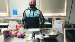 Tom Brown from HnM Butchery was the first of the presenters for the free cooking classes that will be running weekly over the next 8 weeks or so. Tom showed the attendees how to prepare Porcupine Meatballs with Penne pasta. The meal was a huge hit.