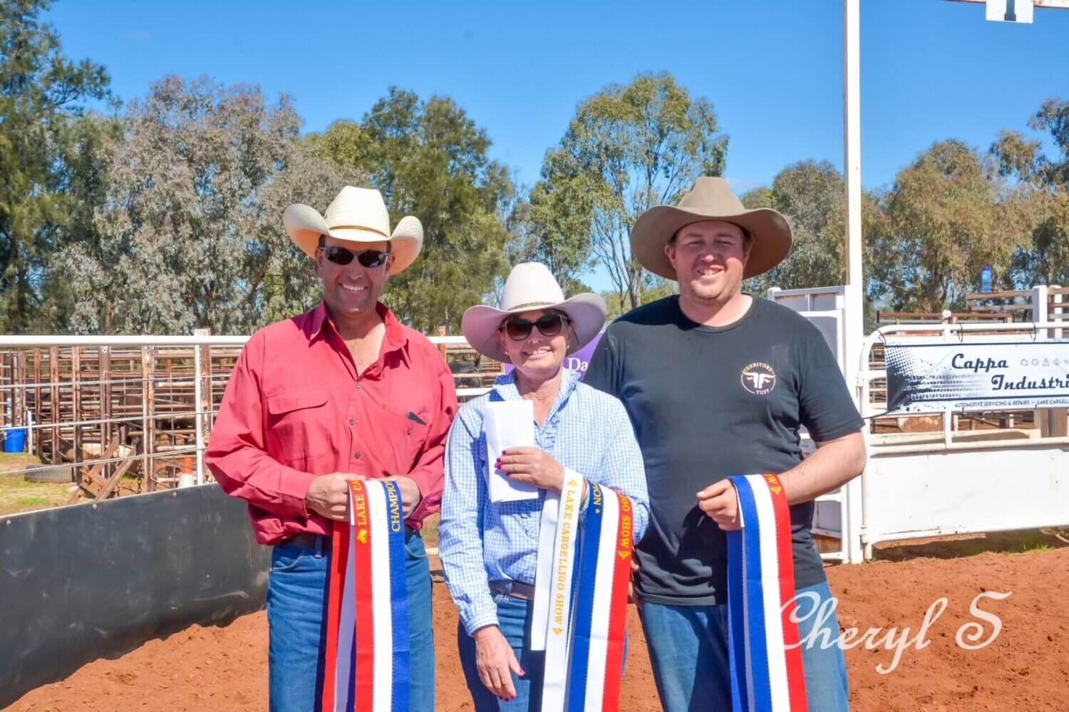 Sunday’s Winners were Dave Gleeson, Kelli-ann Naughton and Trevor Quarrel. Image Credit: Cheryl Squires via the Lake Cargelligo Rodeo and Gymkhana Facebook Page.