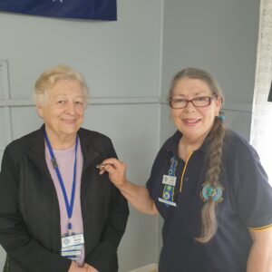 Anne Wells was presented with her long service badge by Claire Devaney, the Ungarie CWA President during the AGM. Anne has been with the Ungarie CWA Branch for 20 years. 