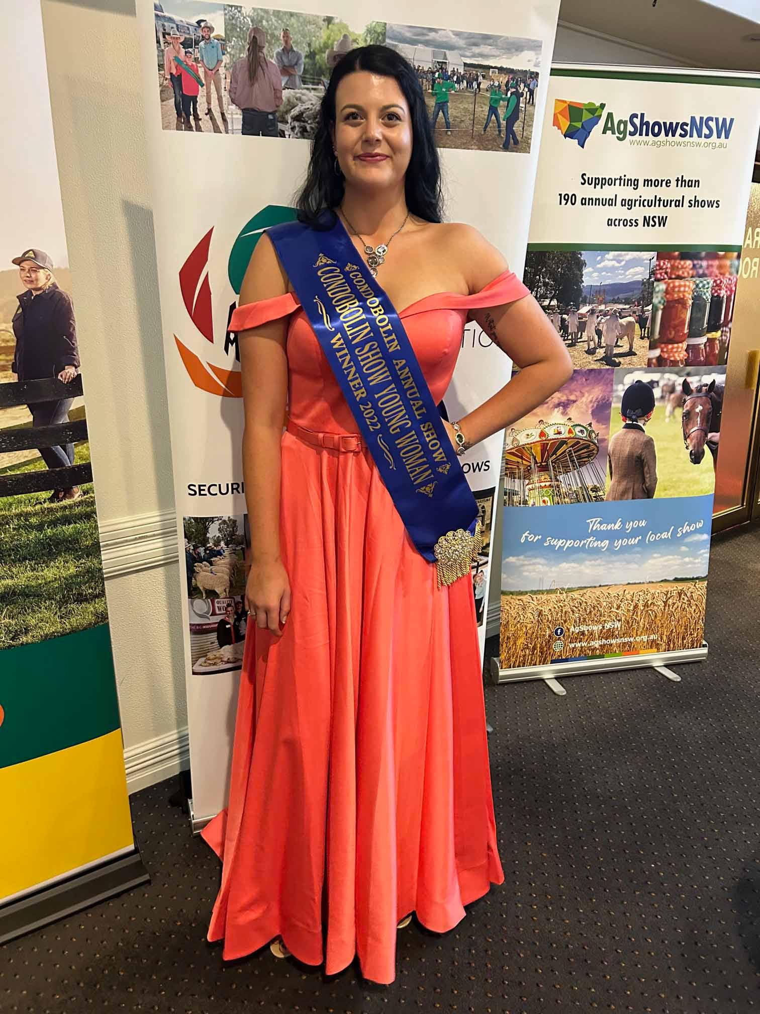 Alessandra Chamen was one of 20 entrants who impressed the judges at the The Land Sydney Royal AgShows NSW Young Woman competition. While she was nor chosen as one of the three finalists to move onto Sydney, she had a wonderful time representing her community. Image Credit: Condobolin Show Society Facebook Page.