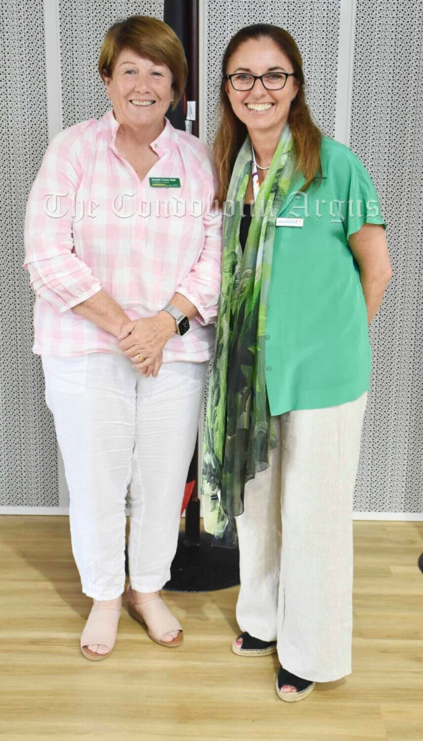 The Nationals Candidate for the NSW Seat of Barwon Annette Turner with 2023 Lachlan Shire Australia Day Ambassador Carolyn Mee. Image Credit: Melissa Blewitt.