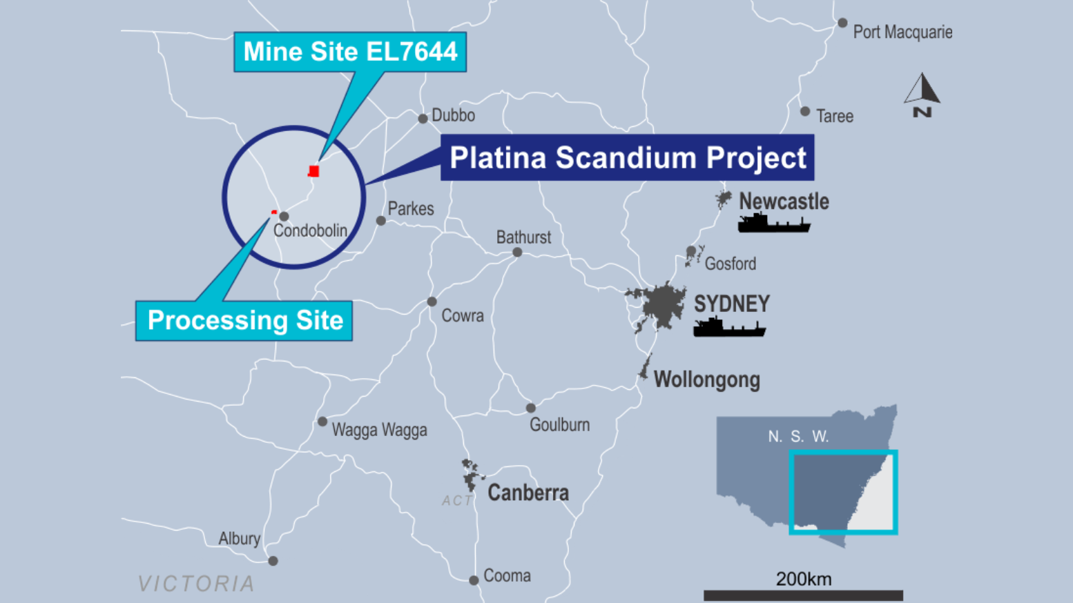 Rio Tinto has entered into a binding agreement to acquire the Platina Scandium Project, a high-grade scandium resource near Condobolin. The deal is worth $14 million, and the transaction is expected to be completed in the first half of 2023. The acquisition aligns with Rio Tinto’s strategic goal to grow in materials essential for the low-carbon transition. Image Credit: to www.platinaresources.com.au